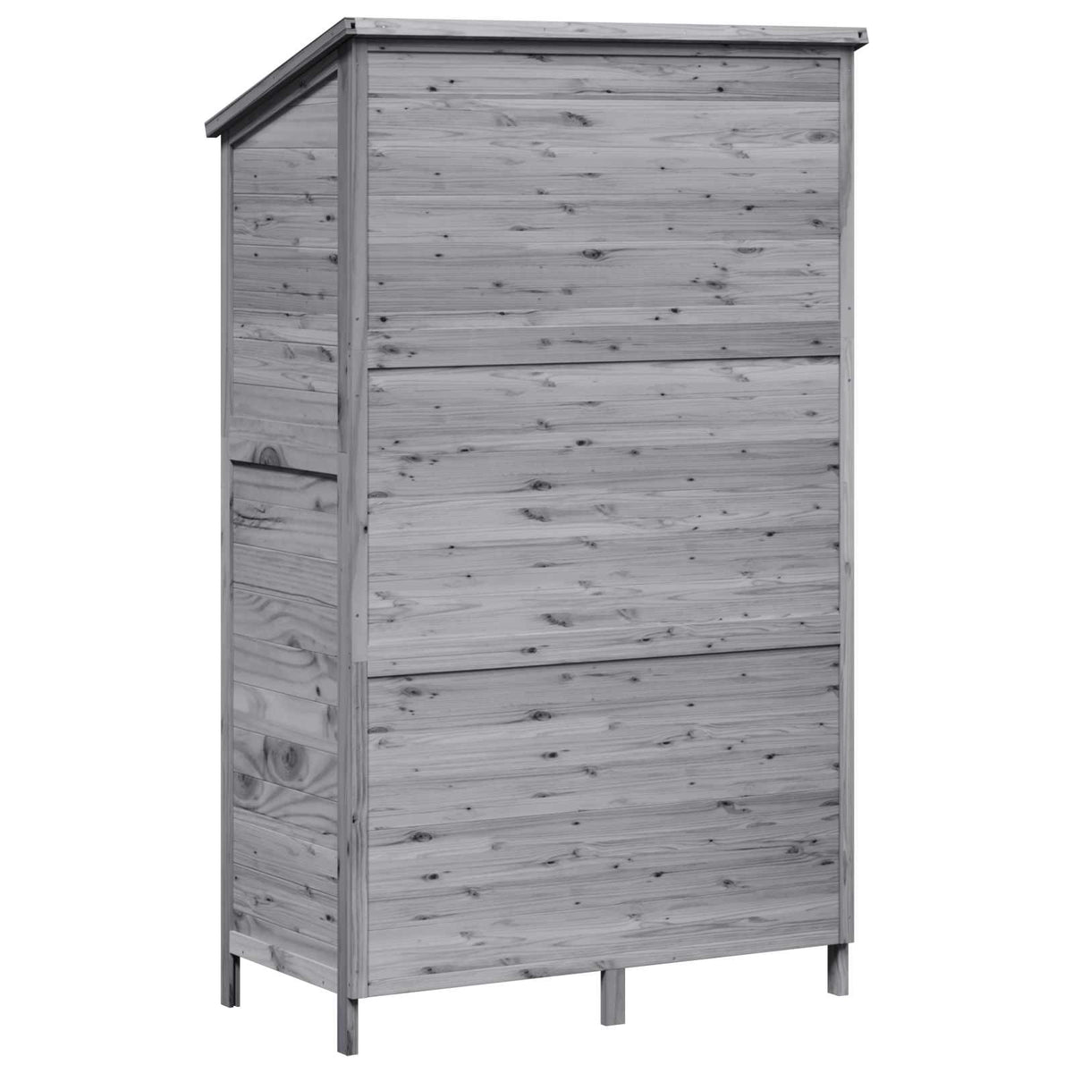 Have Skur med tag Grå 106 x 56 x 176,5 cm Massivt Fyrretræ