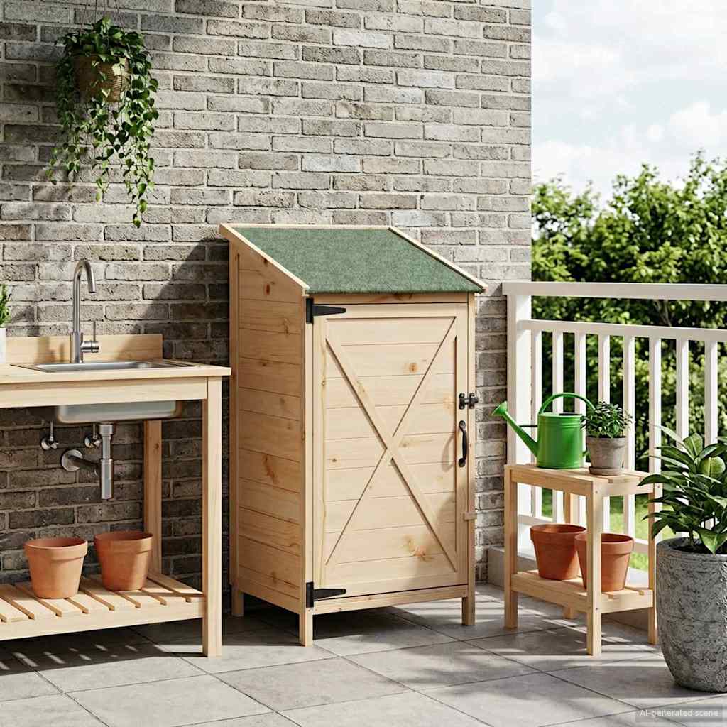 Have Skur Naturfarvet 59,5 x 56 x 113,5 cm Massivt Fyrretræ