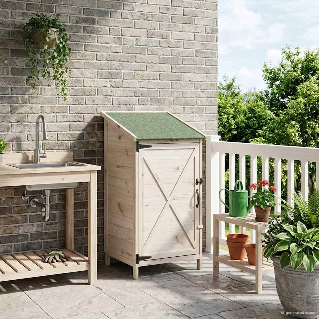 Have Skur Hvid 59,5 x 56 x 113,5 cm Massivt Fyrretræ