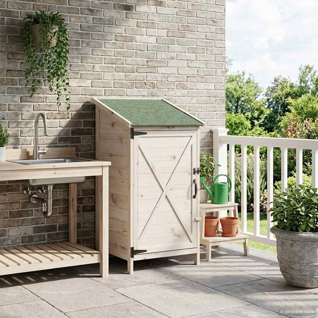 Have Skur Hvid 59,5 x 56 x 113,5 cm Massivt Fyrretræ