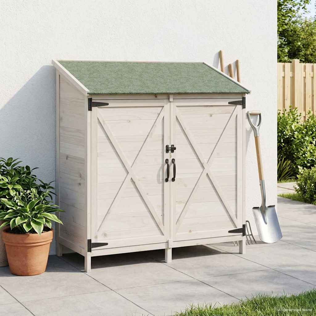 Have Skur Hvid 106 x 56 x 113,5 cm Massivt Fyrretræ