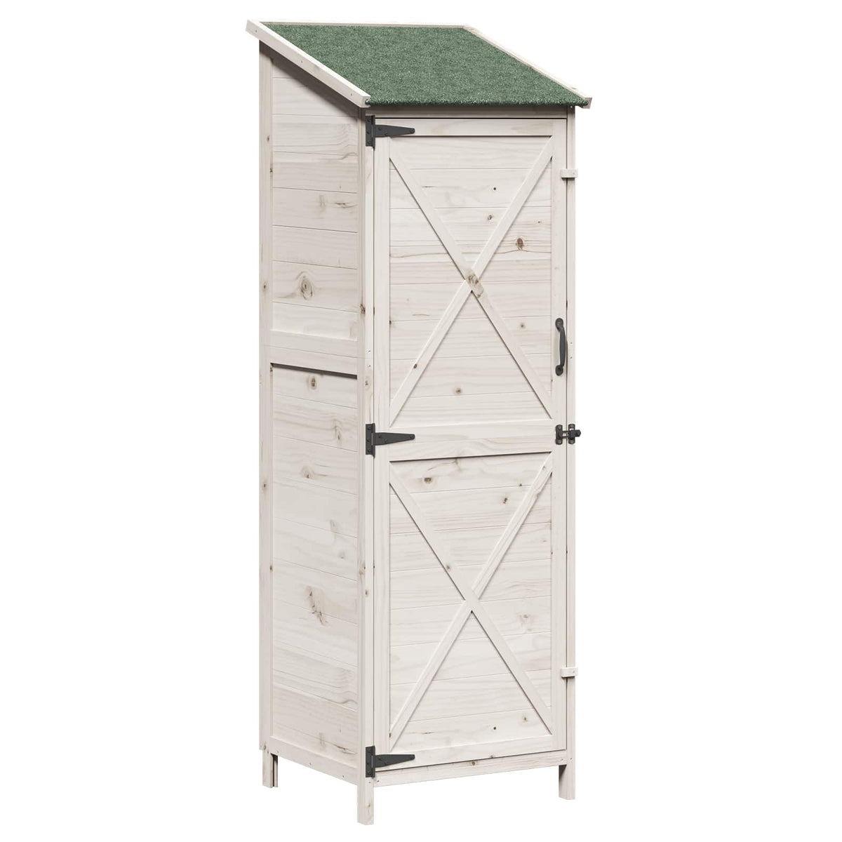 Have Skur Hvid 59,5 x 56 x 176,5 cm Massivt Fyrretræ