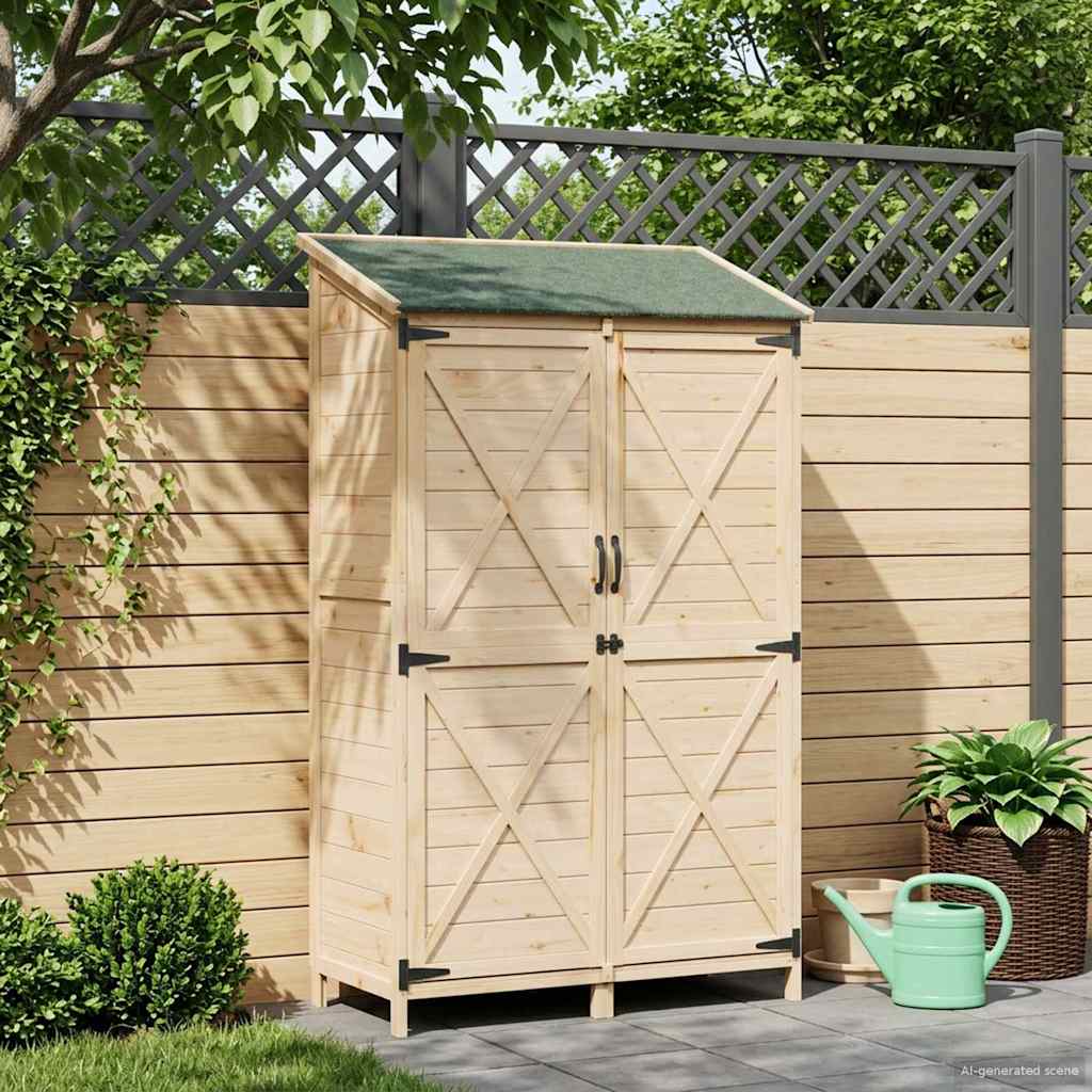 Have Skur Naturfarvet 106 x 56 x 176,5 cm Massivt Fyrretræ