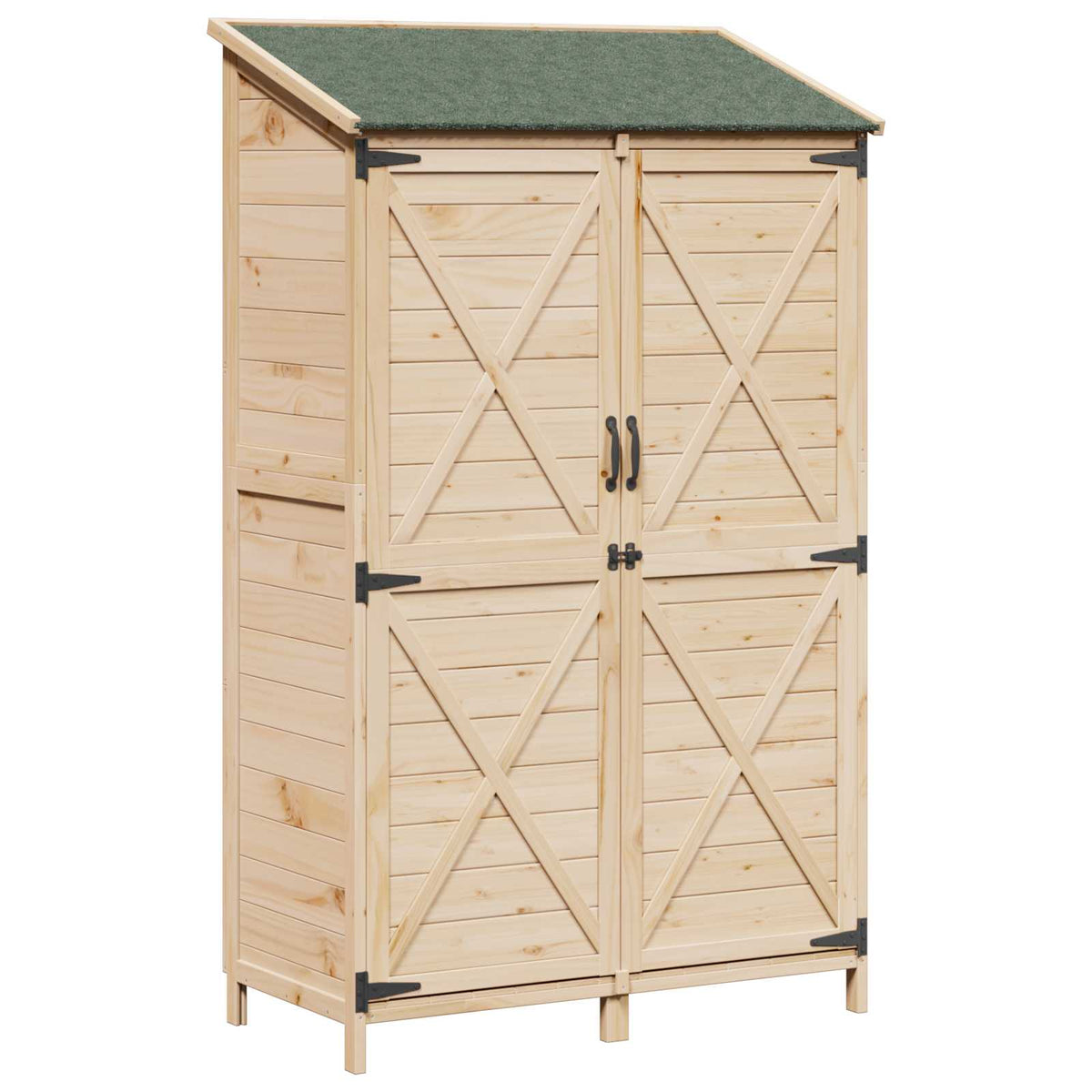 Have Skur Naturfarvet 106 x 56 x 176,5 cm Massivt Fyrretræ