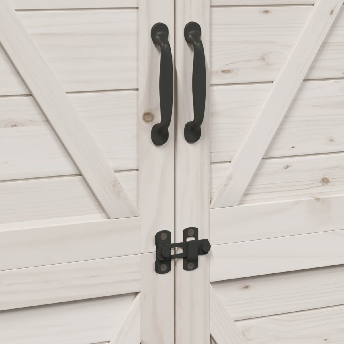 Have Skur Hvid 106 x 56 x 176,5 cm Massivt Fyrretræ