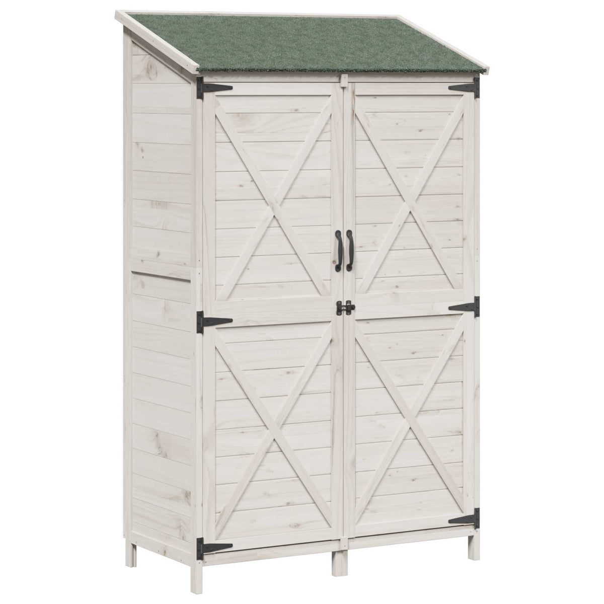 Have Skur Hvid 106 x 56 x 176,5 cm Massivt Fyrretræ