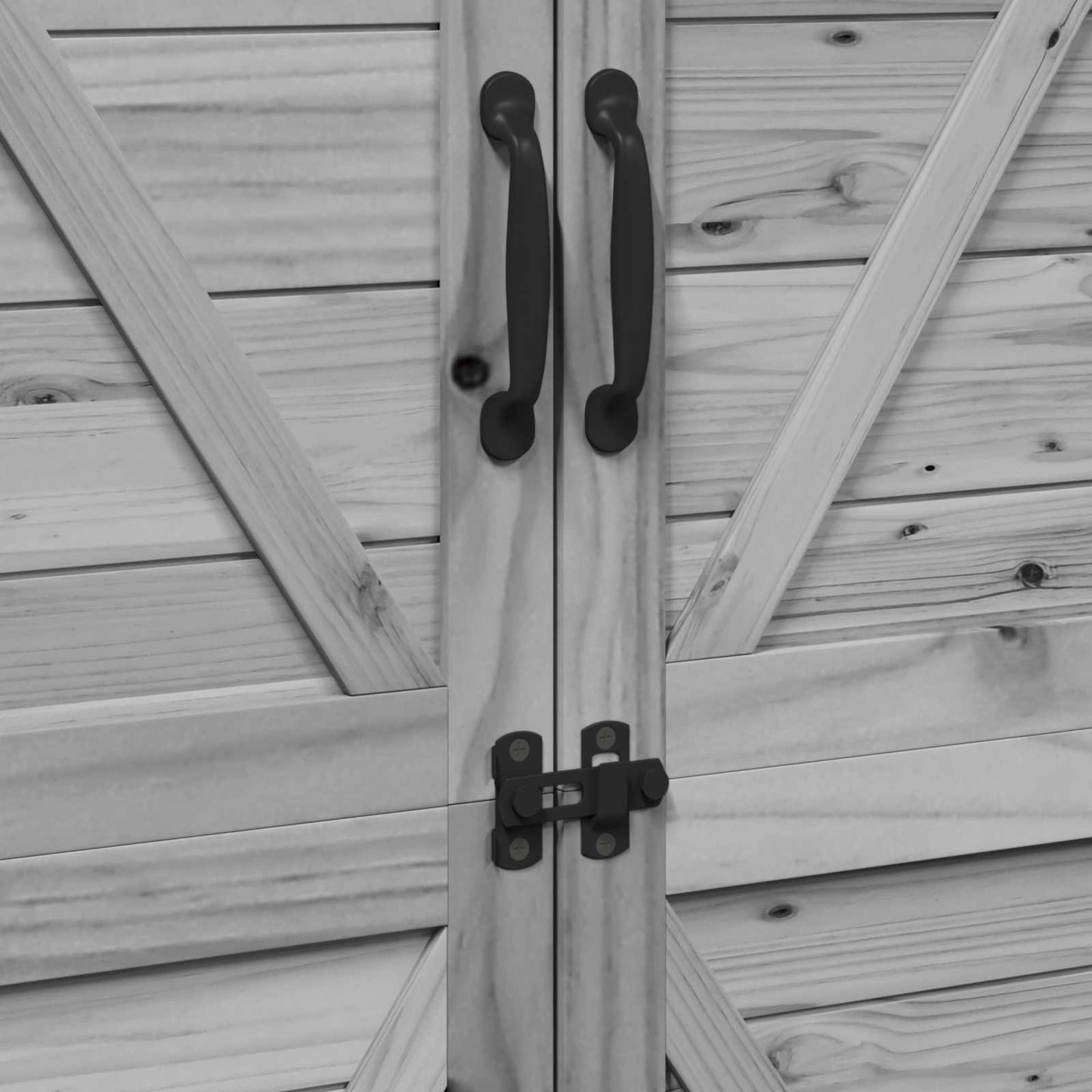 Have Skur Grå 106 x 56 x 176,5 cm Massivt Fyrretræ