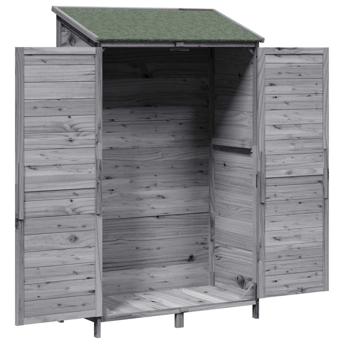 Have Skur Grå 106 x 56 x 176,5 cm Massivt Fyrretræ