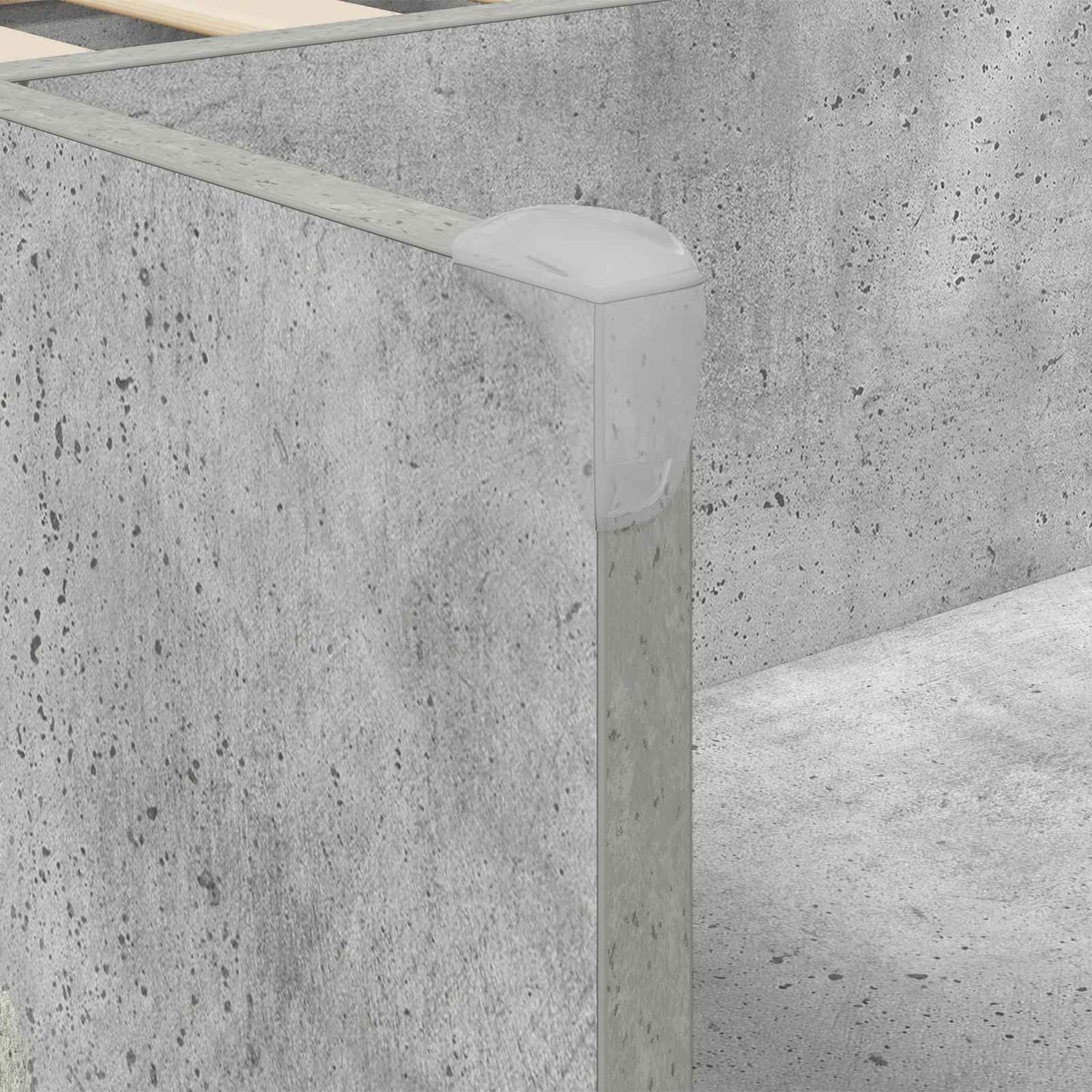 Børneseng med opbevaring Betongrå 90 x 190 cm Konstrueret træ