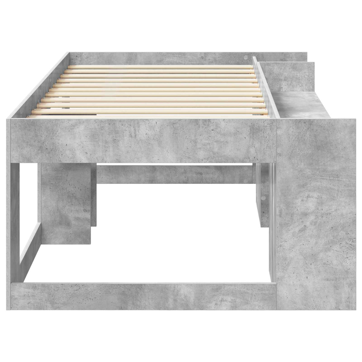 Børneseng med opbevaring Betongrå 90 x 190 cm Konstrueret træ