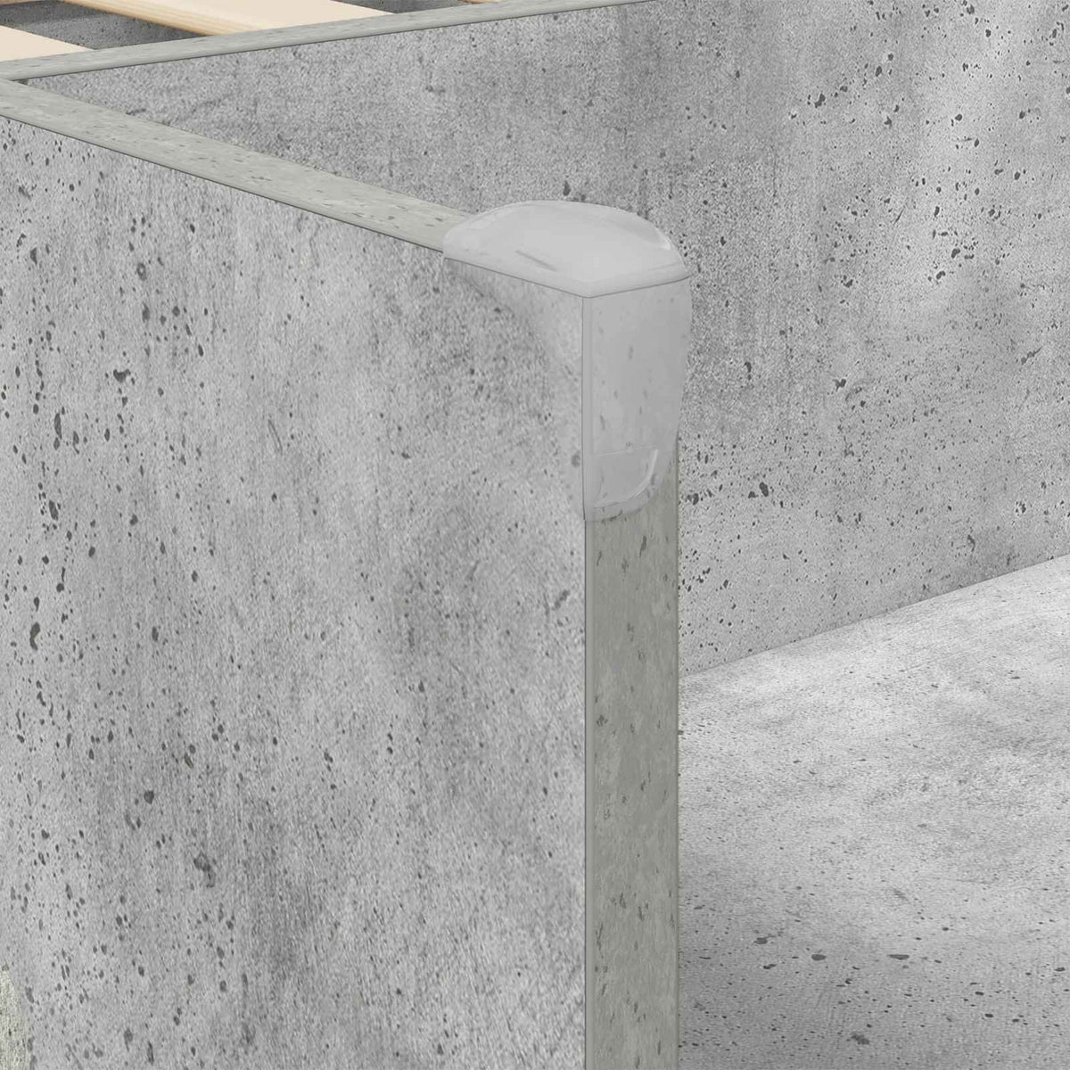 Børneseng med opbevaring Betongrå 75 x 190 cm Konstrueret træ