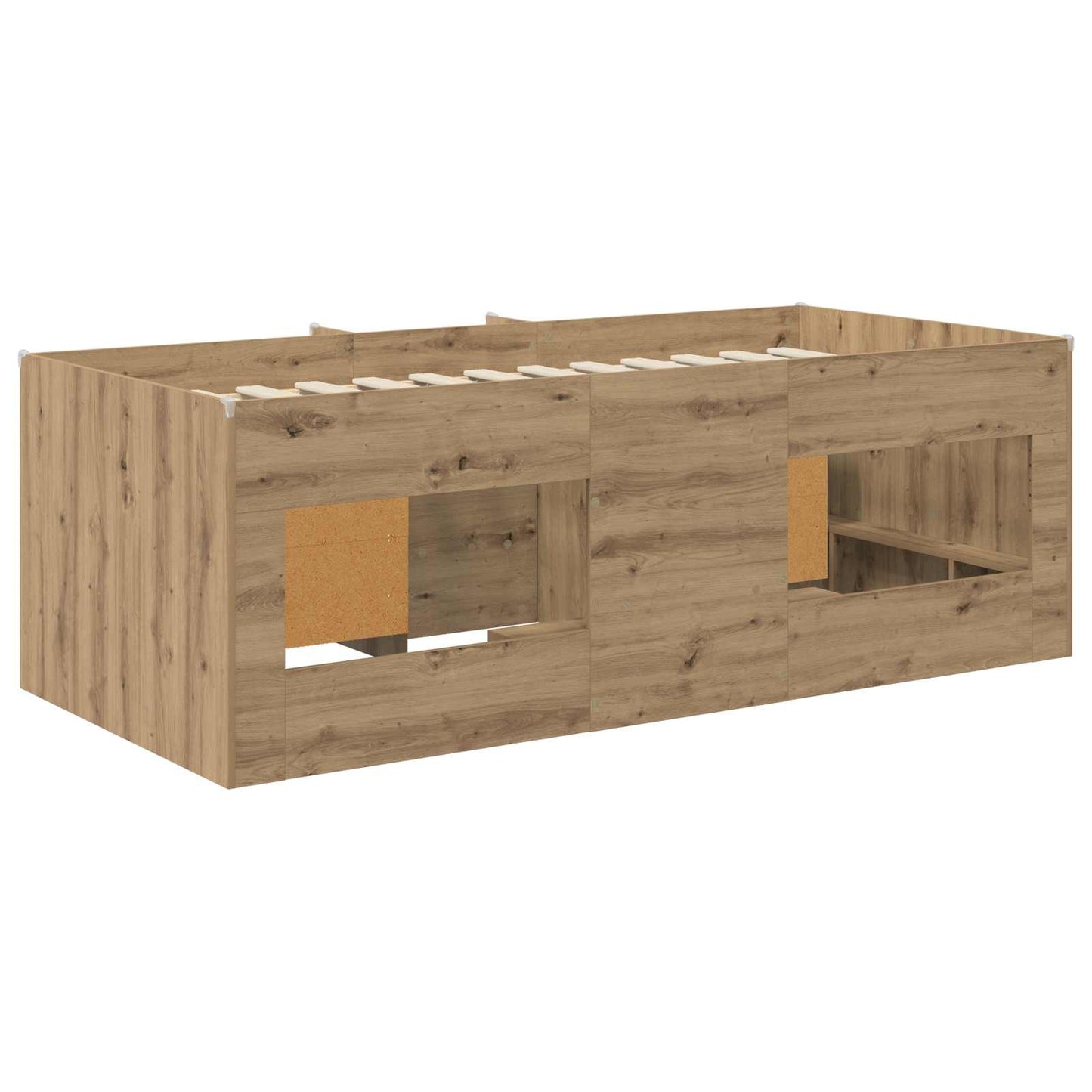 Loft seng ramme med skab 3 stk. Artisan-eg Konstrueret træ
