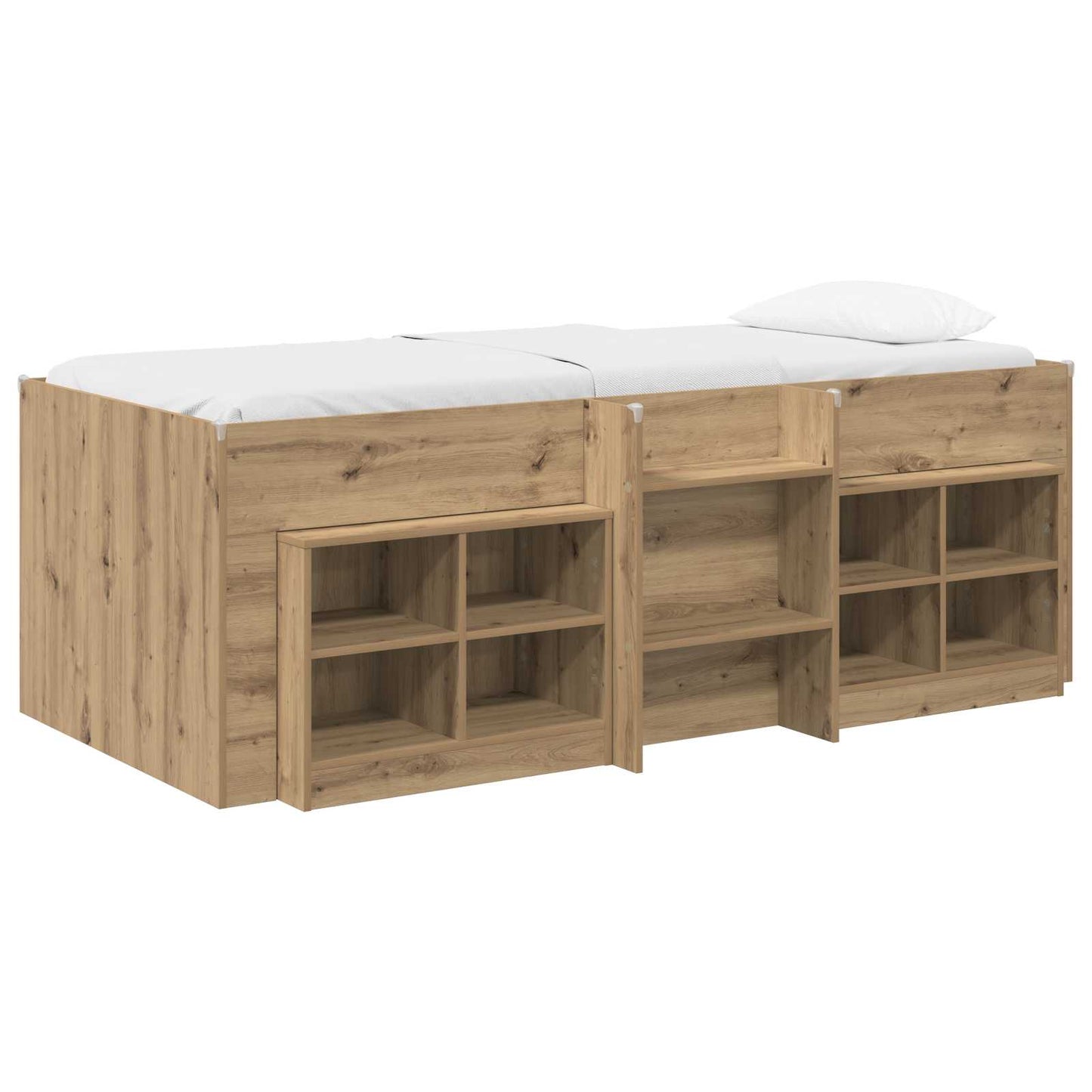 Loft seng ramme med skab 3 stk. Artisan-eg Konstrueret træ