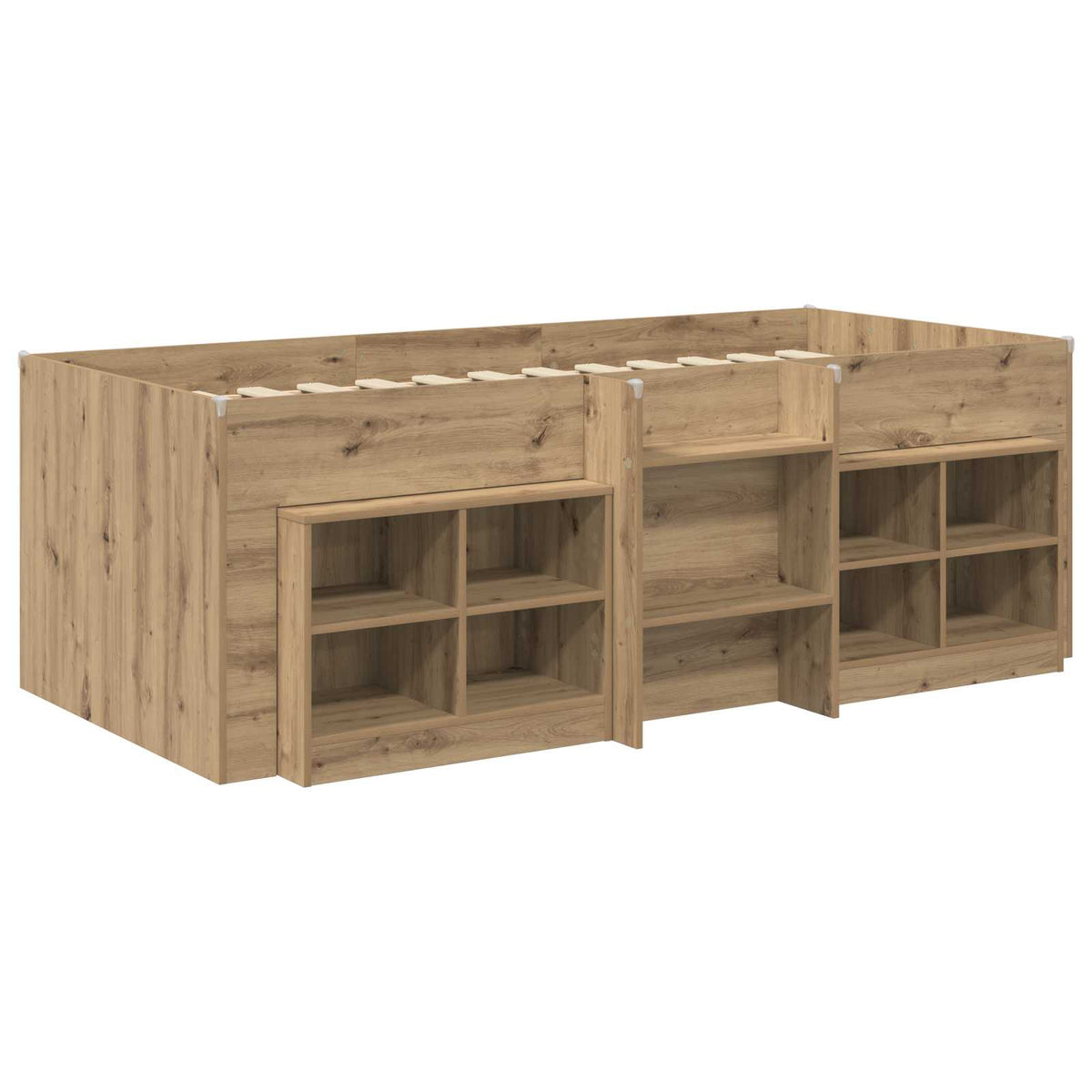 Loft seng ramme med skab 3 stk. Artisan-eg Konstrueret træ