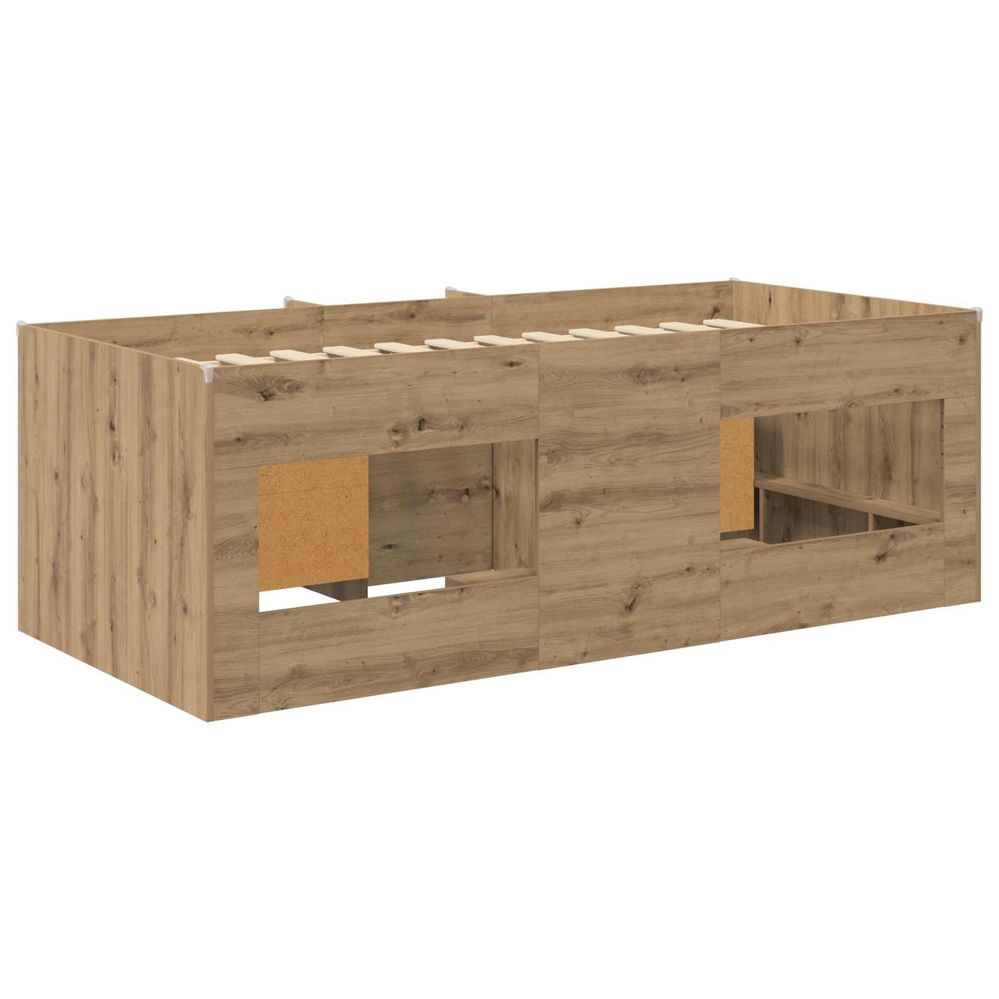 Loft seng ramme med skab 3 stk. Artisan-eg Konstrueret træ