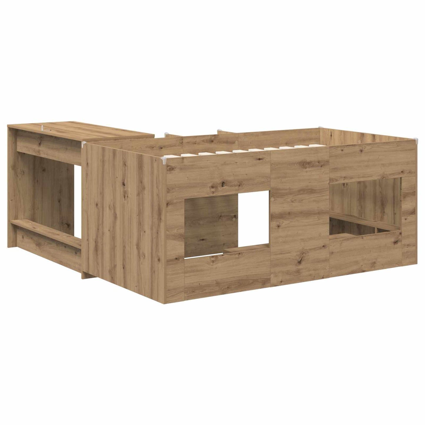 Børneseng med skrivebord 2 stk. Artisan-eg Konstrueret træ