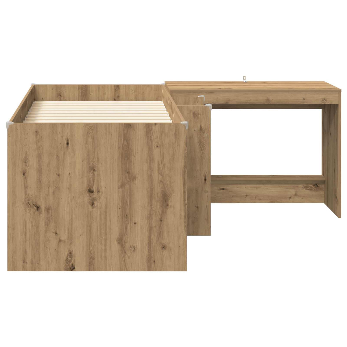Børneseng med skrivebord 2 stk. Artisan-eg Konstrueret træ