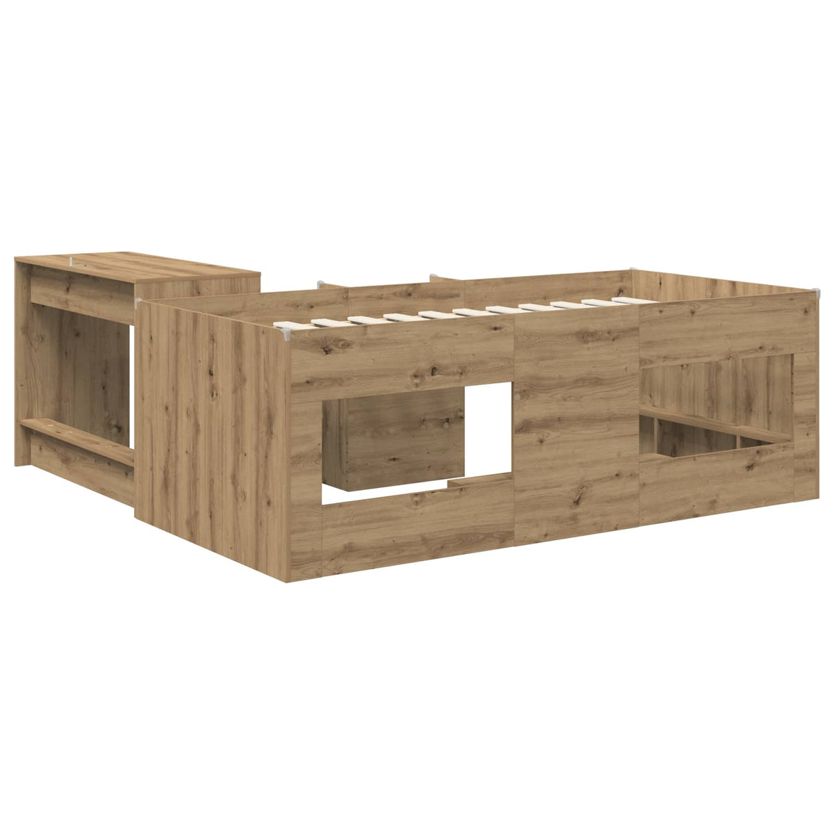 Børneseng med skrivebord 2 stk. Artisan-eg Konstrueret træ