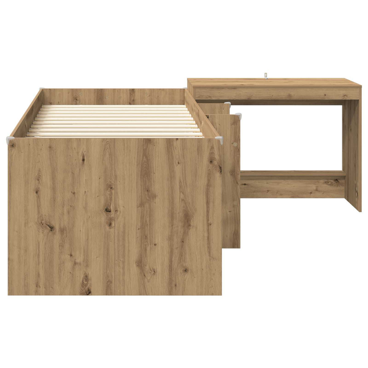 Børneseng med skrivebord 2 stk. Artisan-eg Konstrueret træ