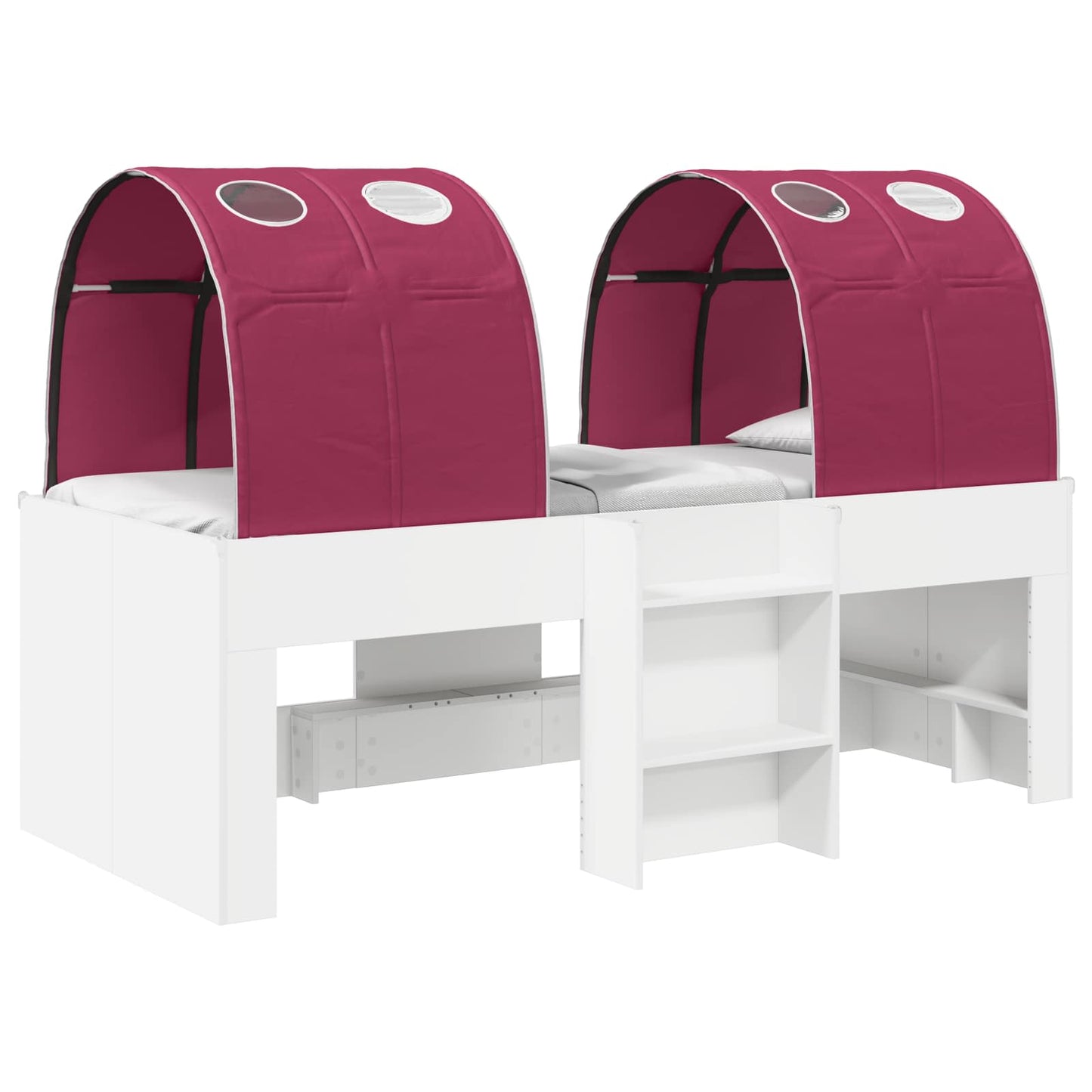 Seng med Tunnel 3 stk. Hvid og rød Konstrueret træ