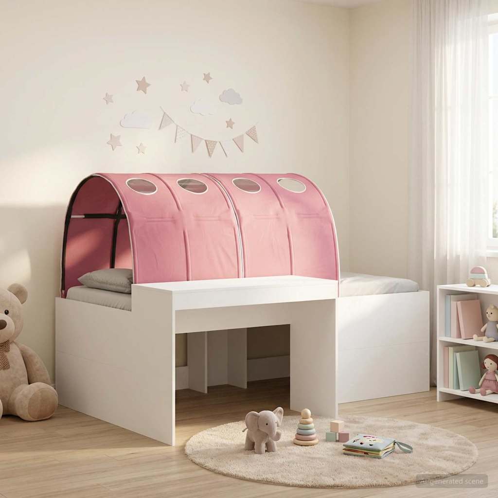 Seng med Tunnel 3 stk. Artisian Eg og Pink Konstrueret træ