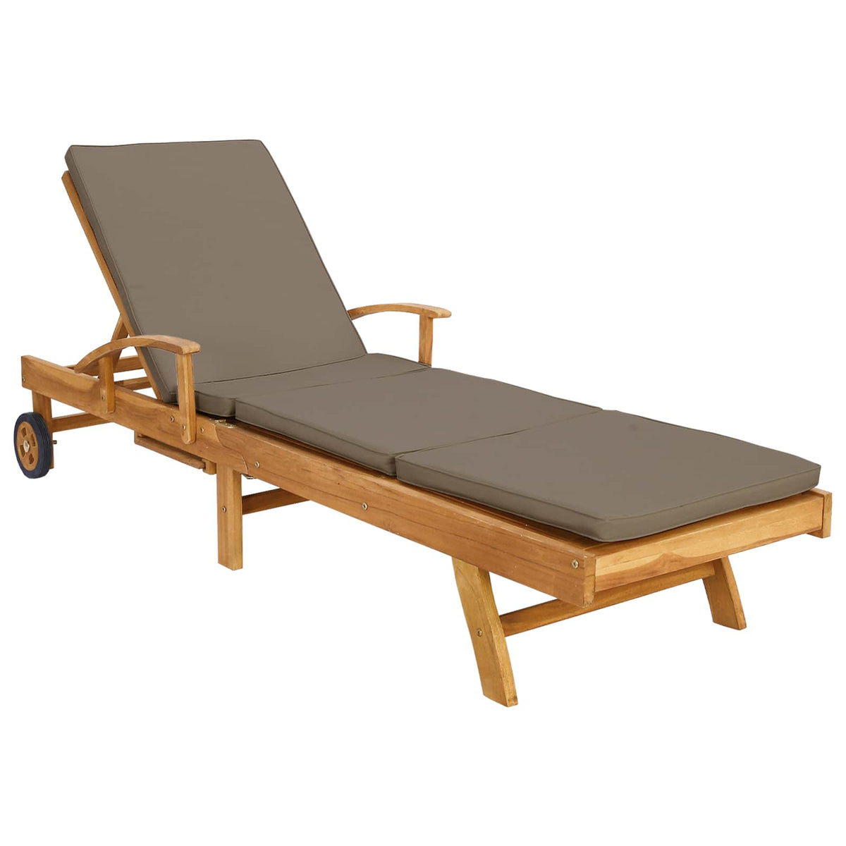 Liggestol med pude 100% Polyester Solid-Teak