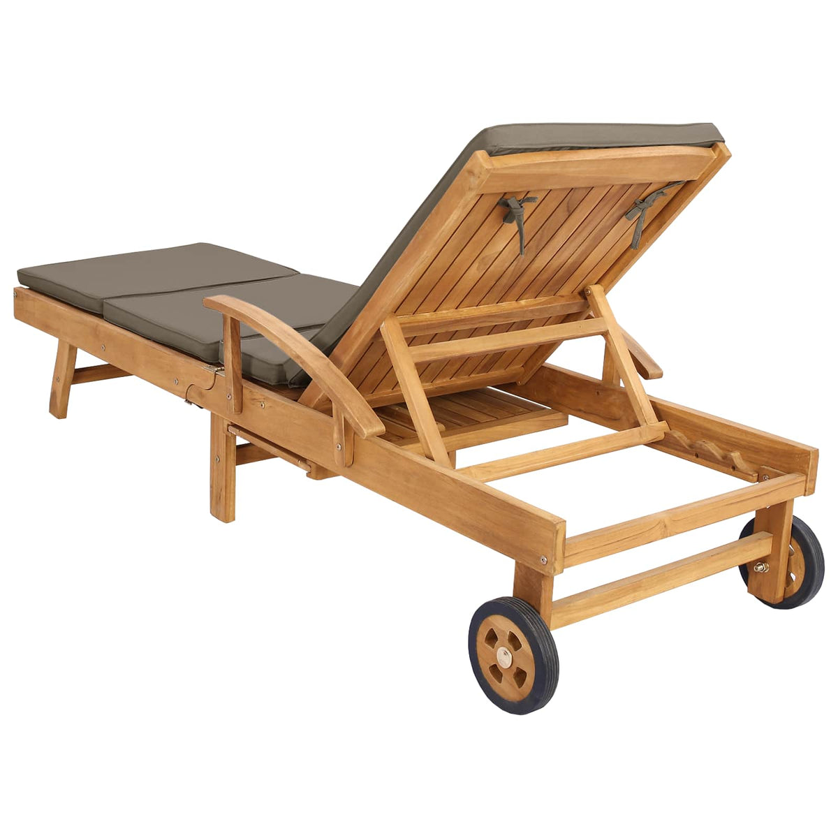 Liggestol med pude 100% Polyester Solid-Teak