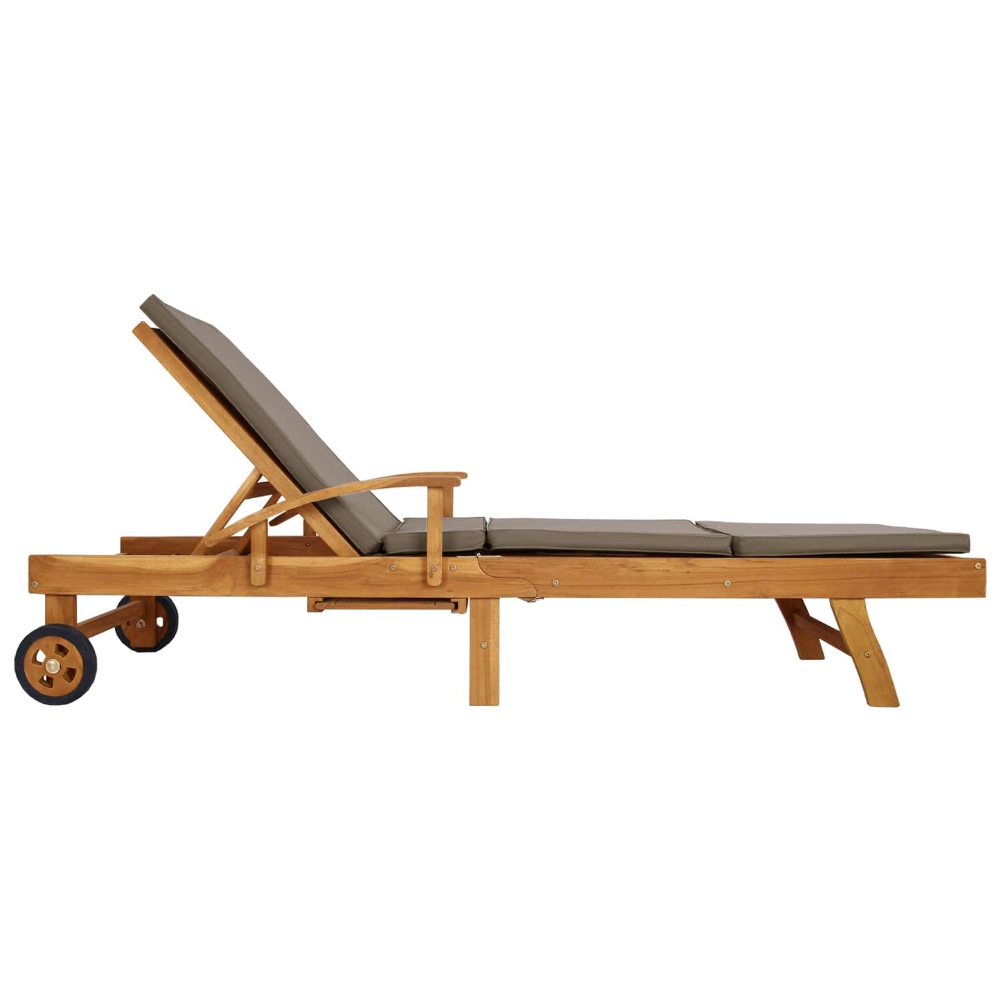 Liggestol med pude 100% Polyester Solid-Teak