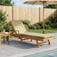 Liggestol med pude 100% Polyester Solid-Teak