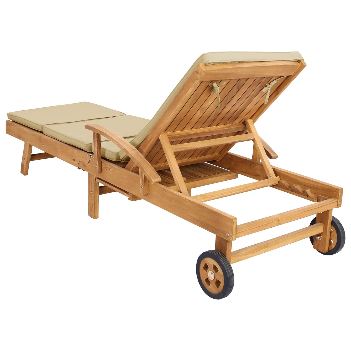 Liggestol med pude 100% Polyester Solid-Teak