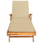 Liggestol med pude 100% Polyester Solid-Teak
