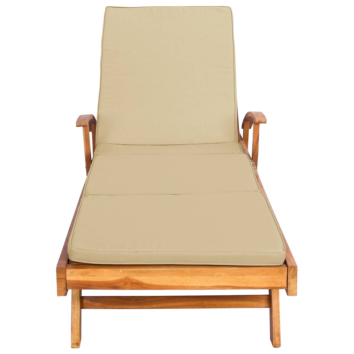 Liggestol med pude 100% Polyester Solid-Teak