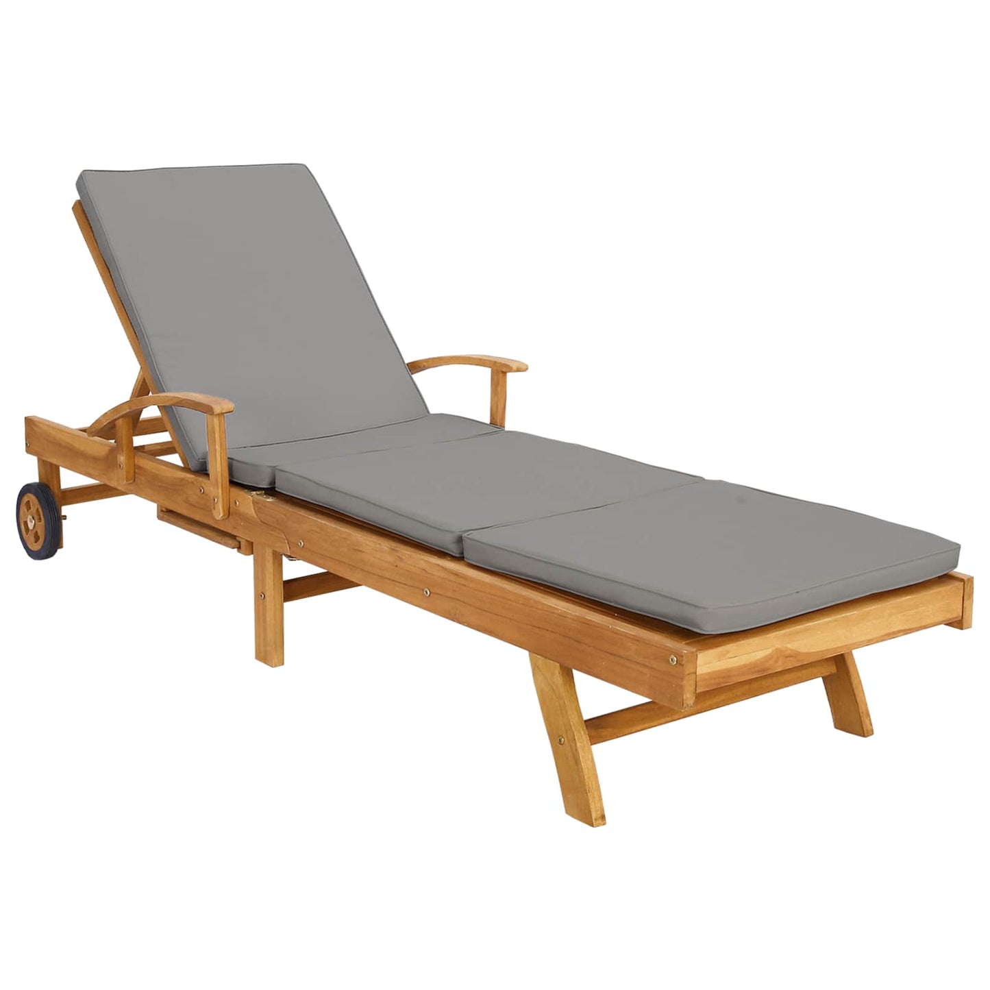 Liggestol med pude 100% Polyester Solid-Teak