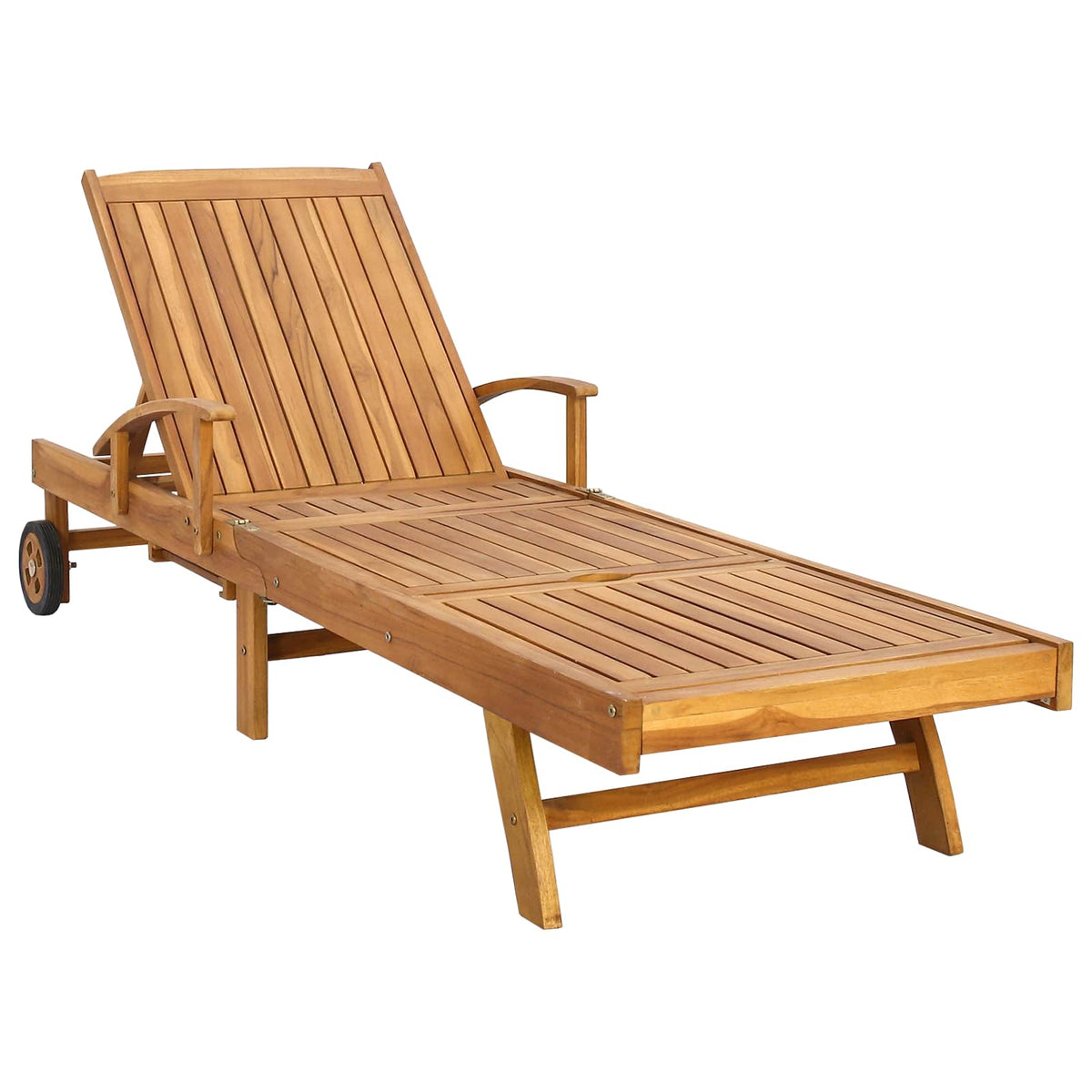 Liggestol med pude 100% Polyester Solid-Teak