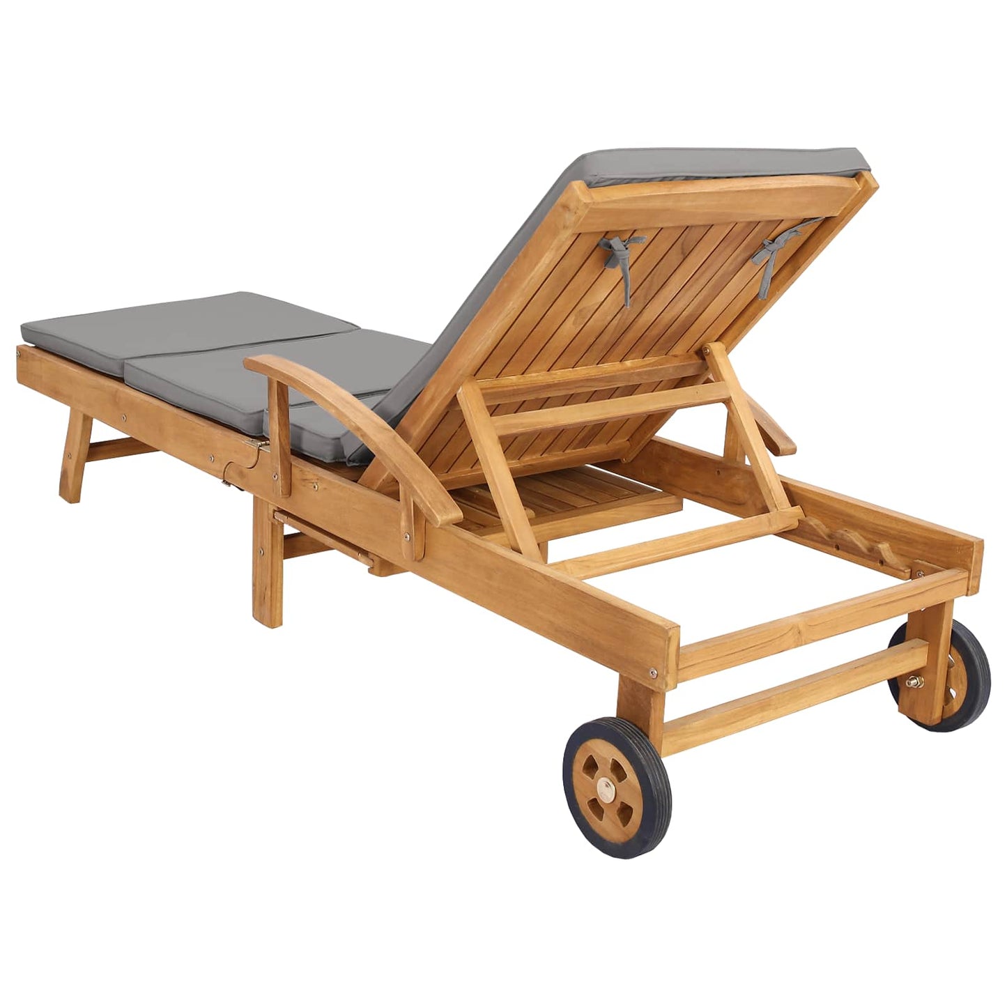 Liggestol med pude 100% Polyester Solid-Teak