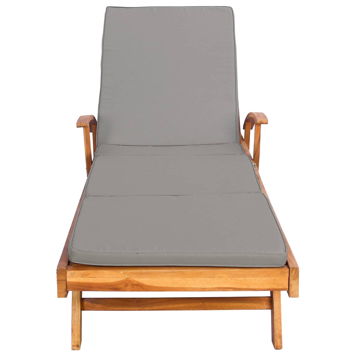 Liggestol med pude 100% Polyester Solid-Teak