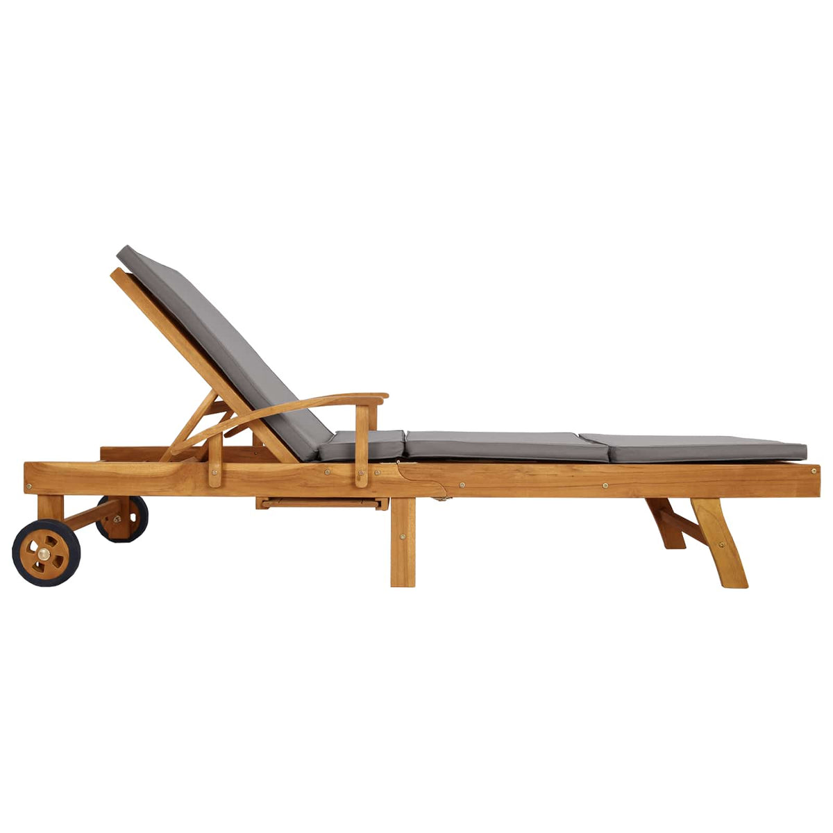 Liggestol med pude 100% Polyester Solid-Teak