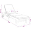 Liggestol med pude 100% Polyester Solid-Teak