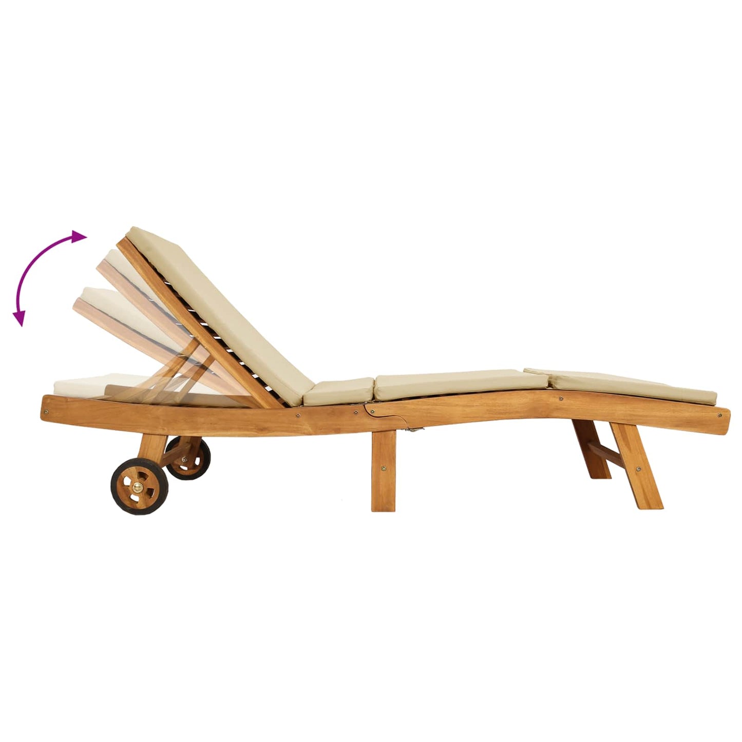 Solstol Polyester Brun og Beige