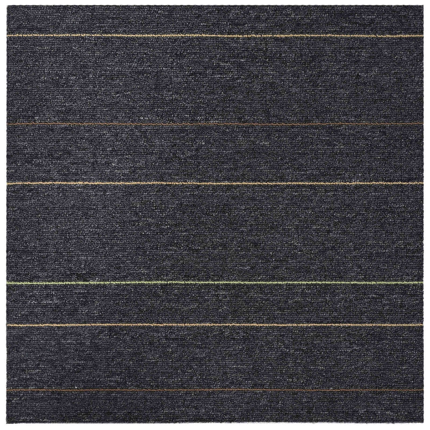 Tæppeflise Mørkegrå med striber 50 x 50 cm 20 stk.