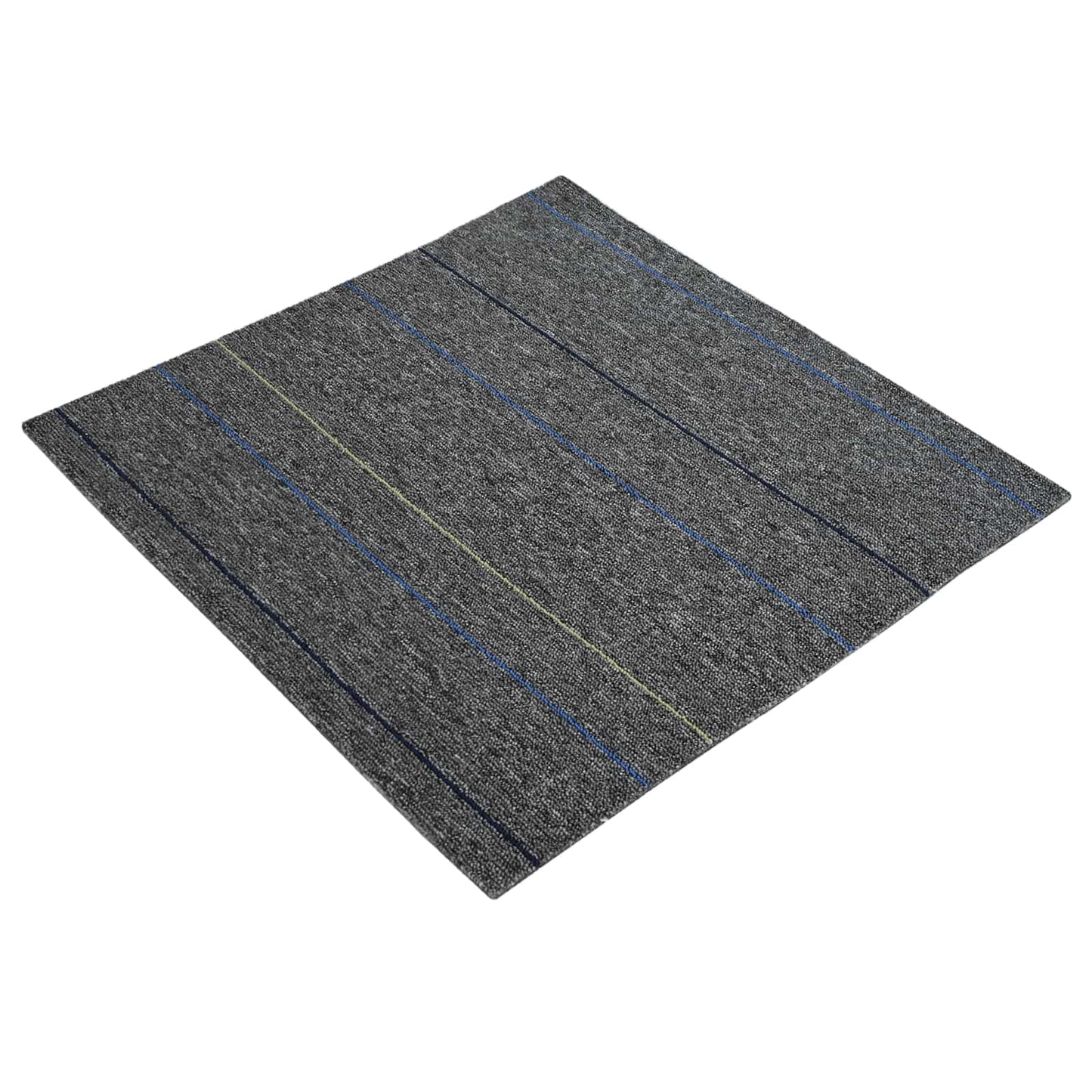 Tæppeflise Mellemgrå med Striber 50 x 50 cm 36 stk.