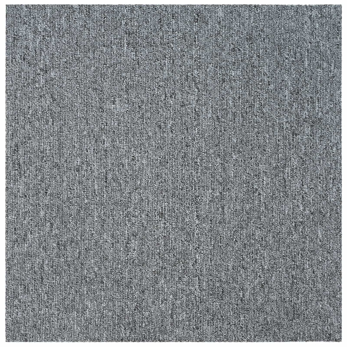 Tæppeflise Lysegrå 50 x 50 cm 36 stk. PP og Bitumen