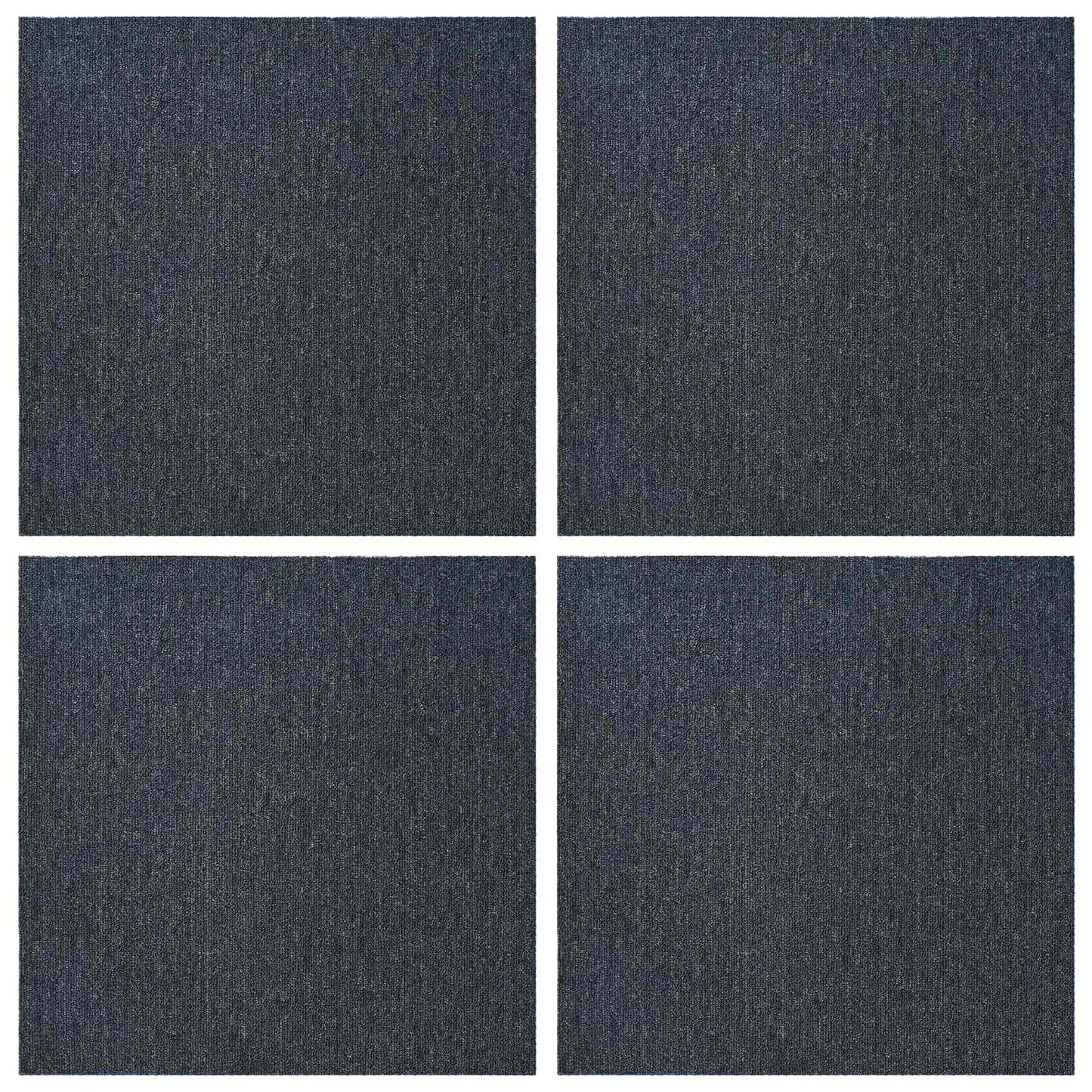 Tæppeflise Blå Grå 50 x 50 cm 4 stk. PP og Bitumen