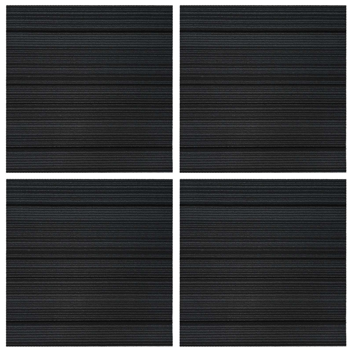 Tæppeflise Stripet Lysegrå 50 x 50 cm 4 stk. PP og Bitumen
