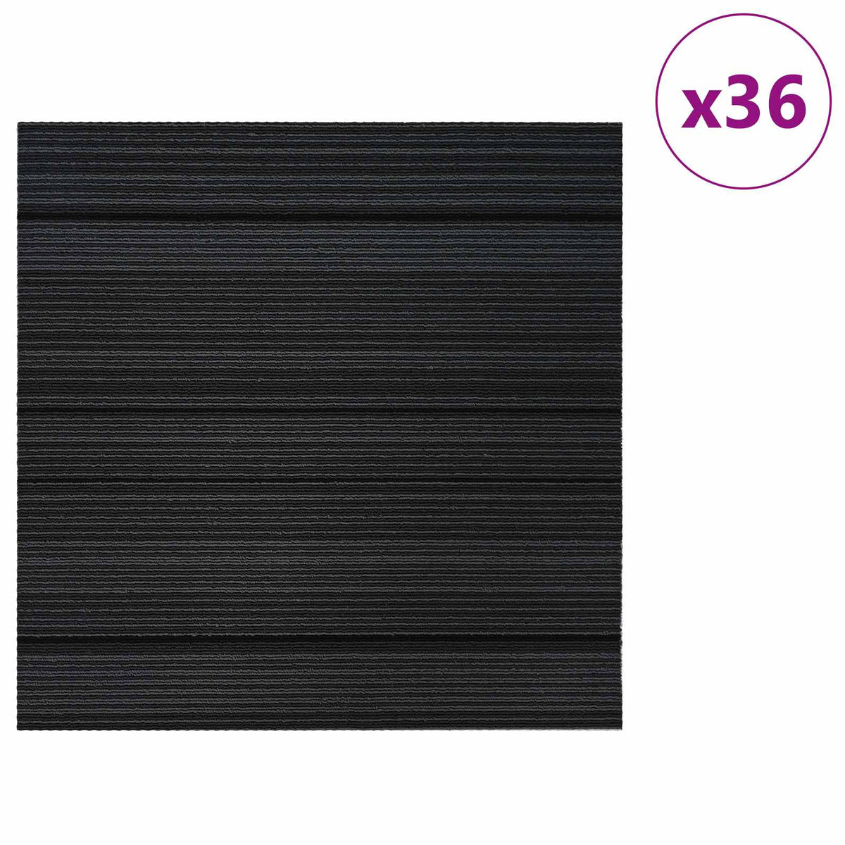 Tæppeflise Stripet Lysegrå 50 x 50 cm 36 stk. PP og Bitumen