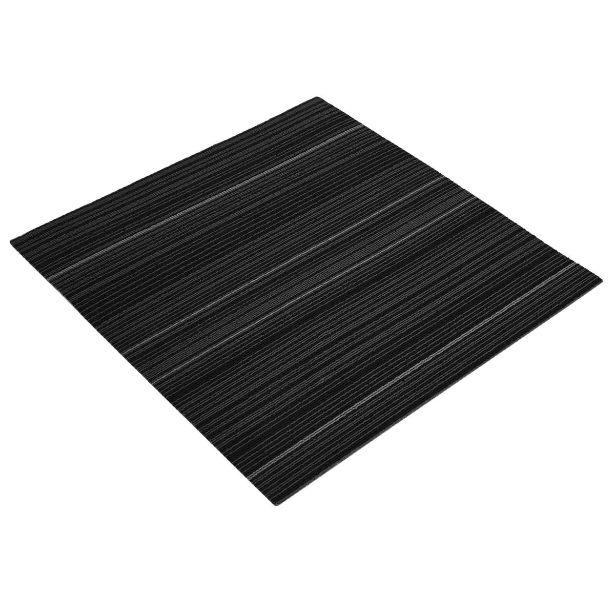 Tæppeflise Stribet Mørkegrå 50 x 50 cm 20 stk. PP og Bitumen