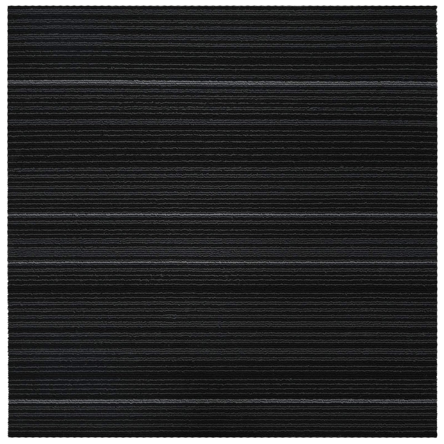 Tæppeflise Stribet Mørkegrå 50 x 50 cm 20 stk. PP og Bitumen