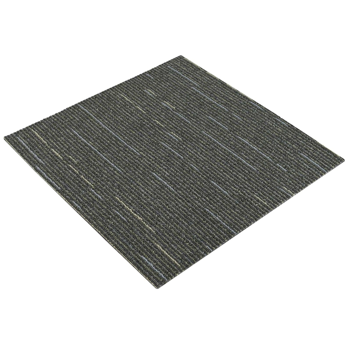 Tæppeflise Stribet Lys Grøn 50 x 50 cm 4 stk. PP og Bitumen