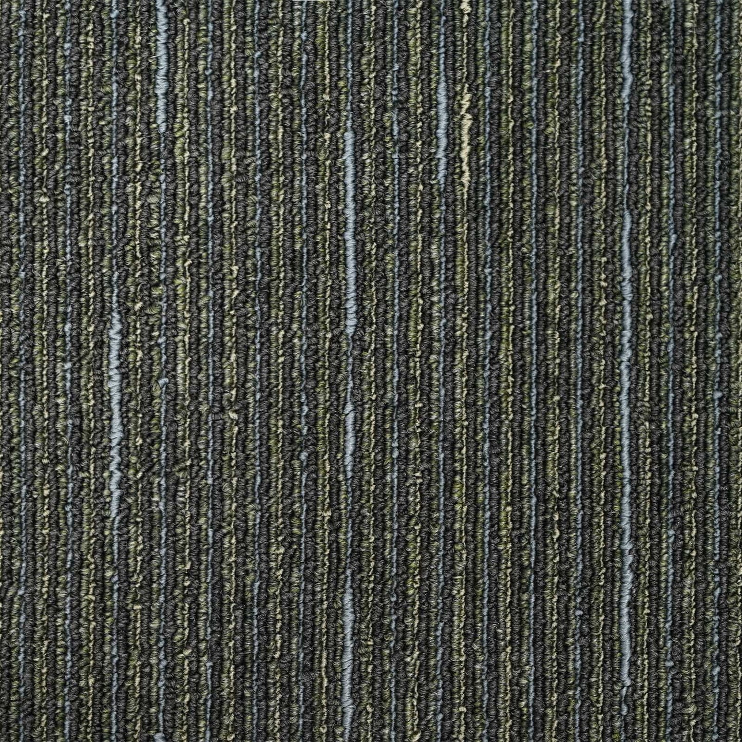 Tæppeflise Stribet Lys Grøn 50 x 50 cm 4 stk. PP og Bitumen