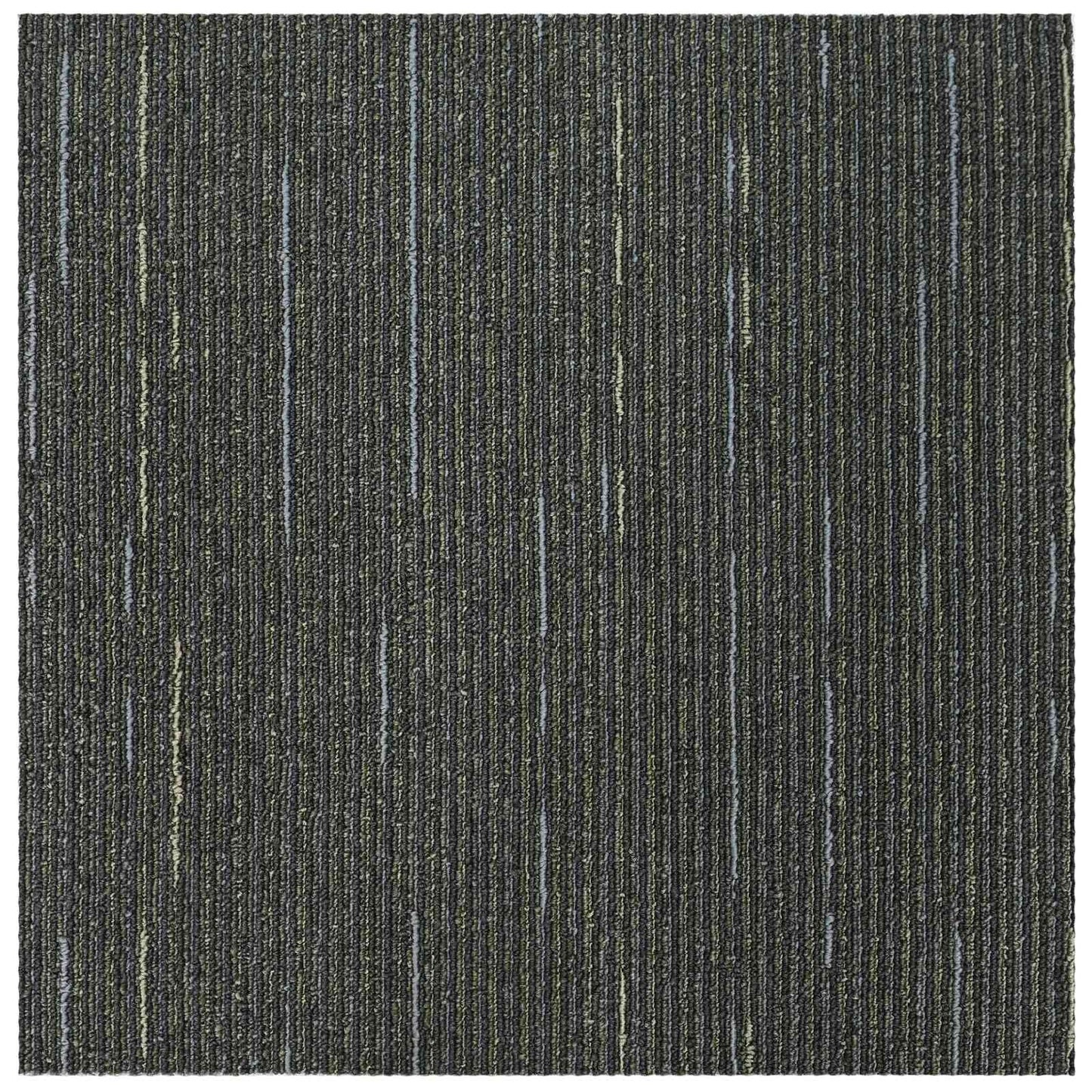 Tæppeflise Stribet Lys Grøn 50 x 50 cm 4 stk. PP og Bitumen